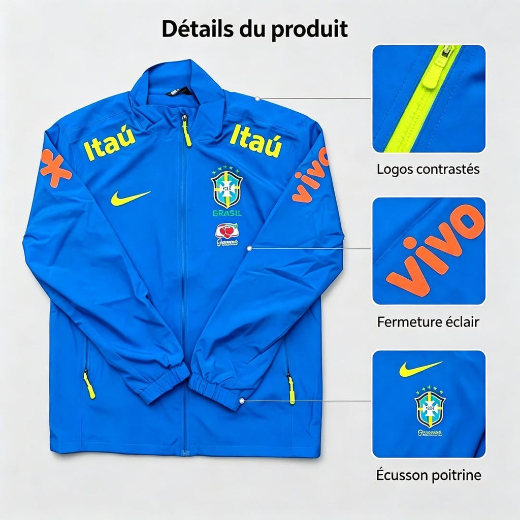 Veste Imperméable Légère du Brésil - Bleu