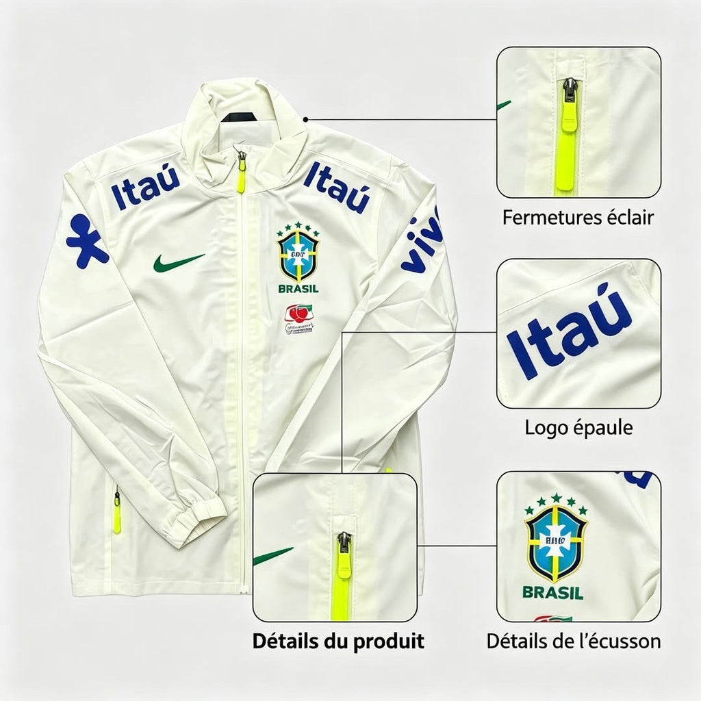 Veste Imperméable Légère du Brésil - Blanc crème